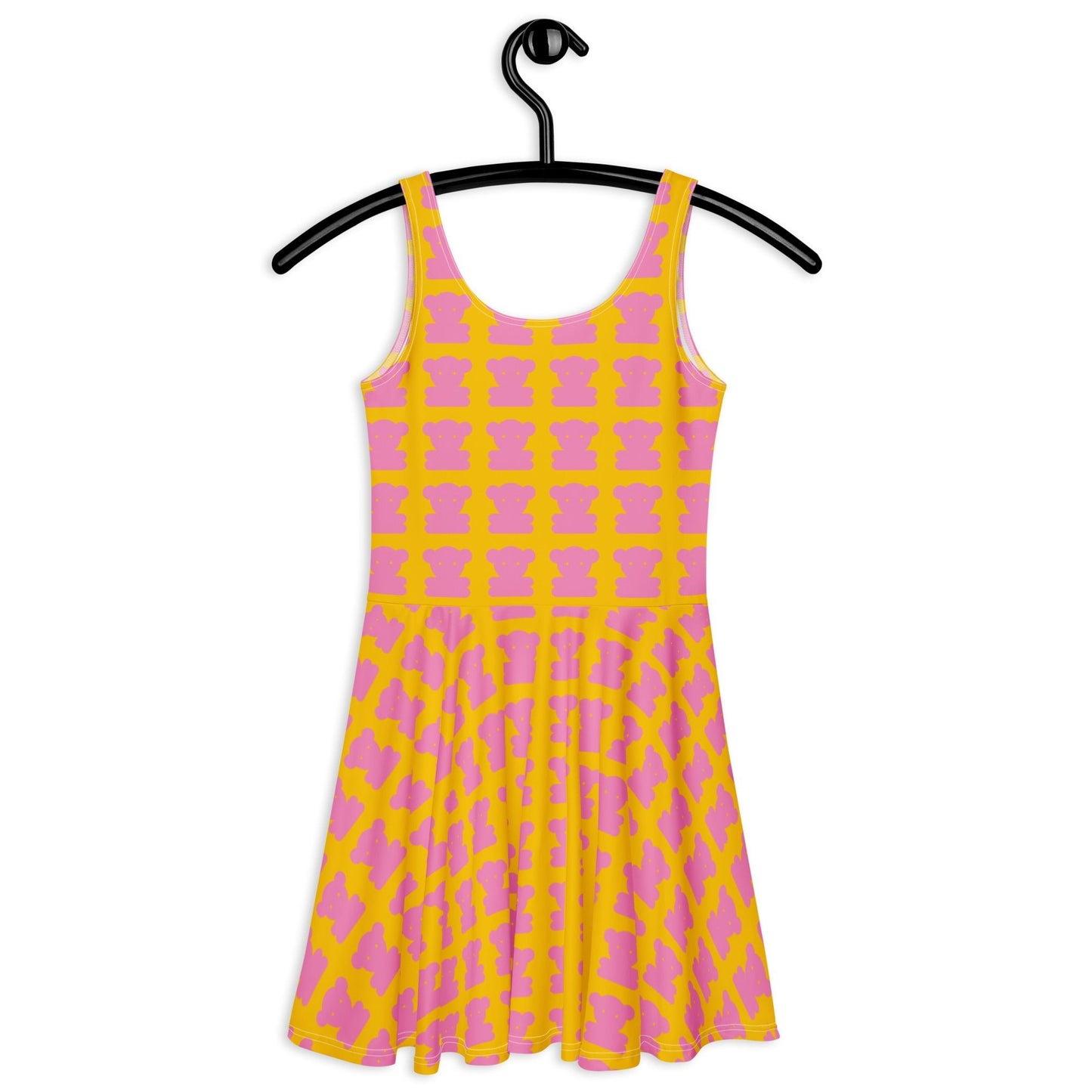 SWEET TEDDY pink yellow - Skater Dress - SHALMIAK