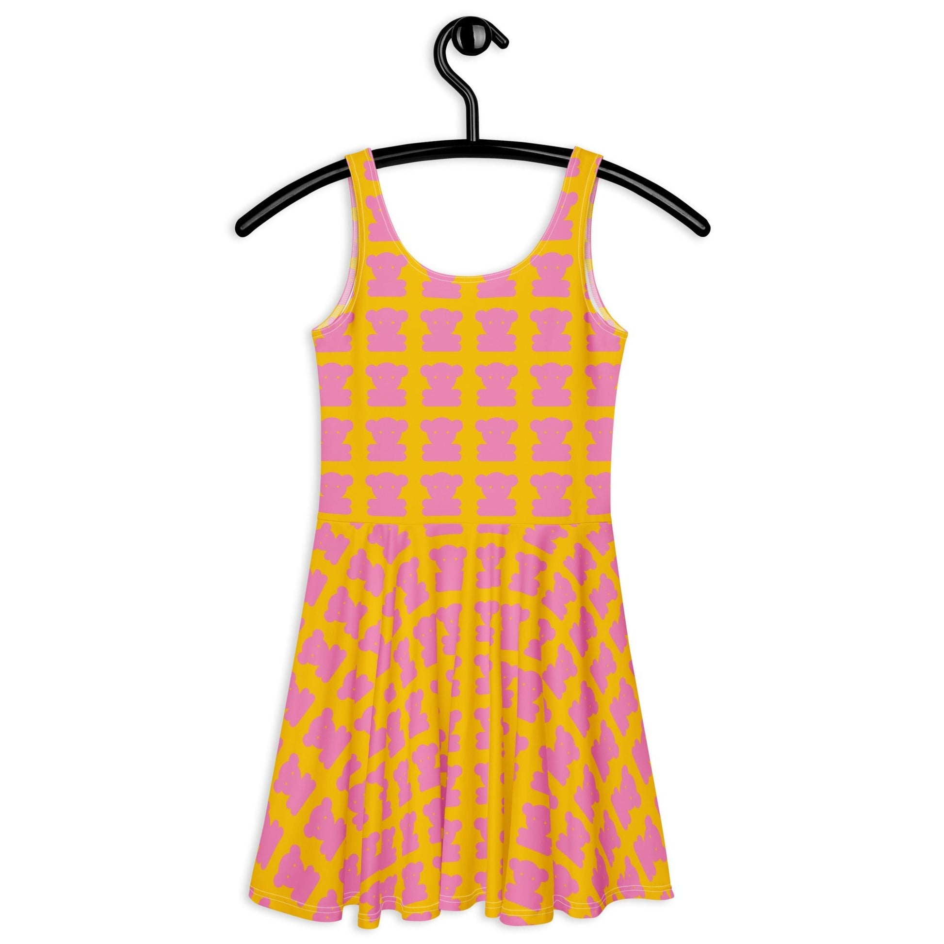 SWEET TEDDY pink yellow - Skater Dress - SHALMIAK