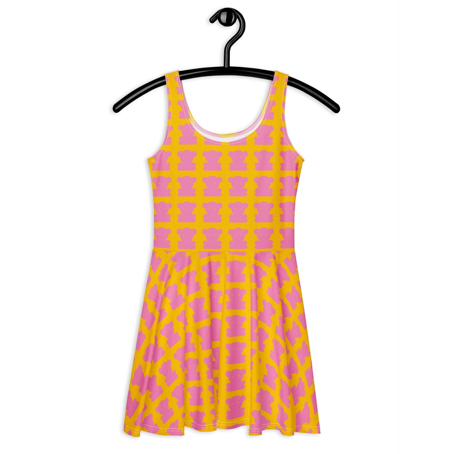 SWEET TEDDY pink yellow - Skater Dress - SHALMIAK