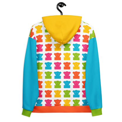Hoodie - SWEET TEDDY white - Cute teddy bear print