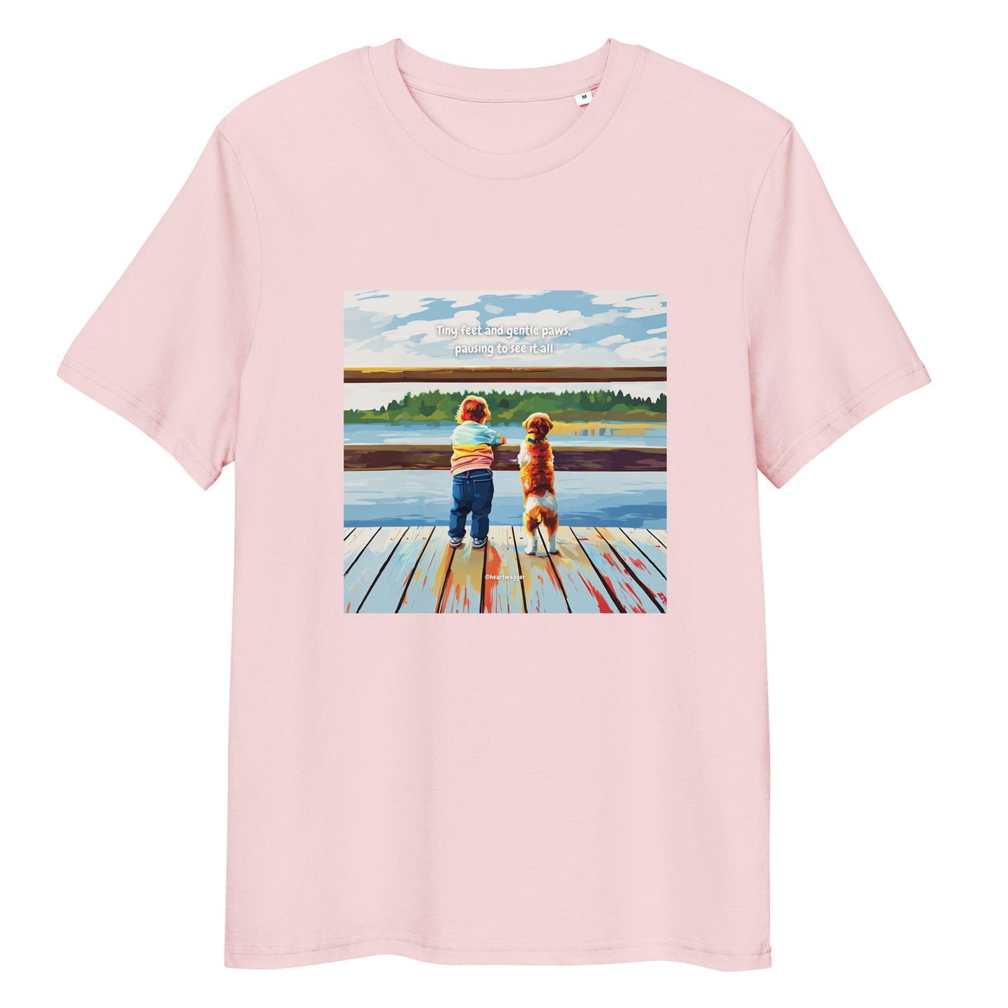T-Shirt - Tiny feet and gentle paws, pausing to see it all