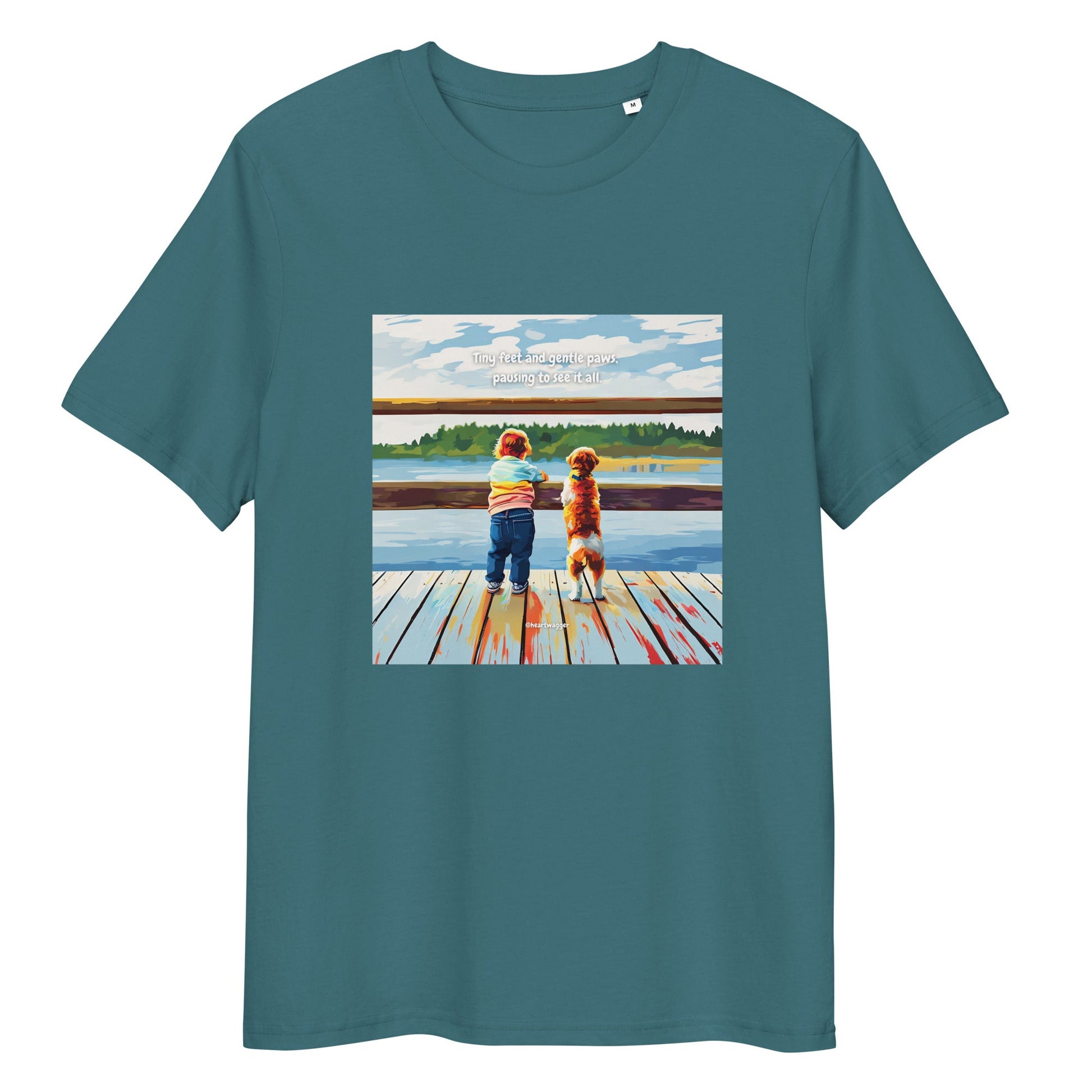 T-Shirt - Tiny feet and gentle paws, pausing to see it all