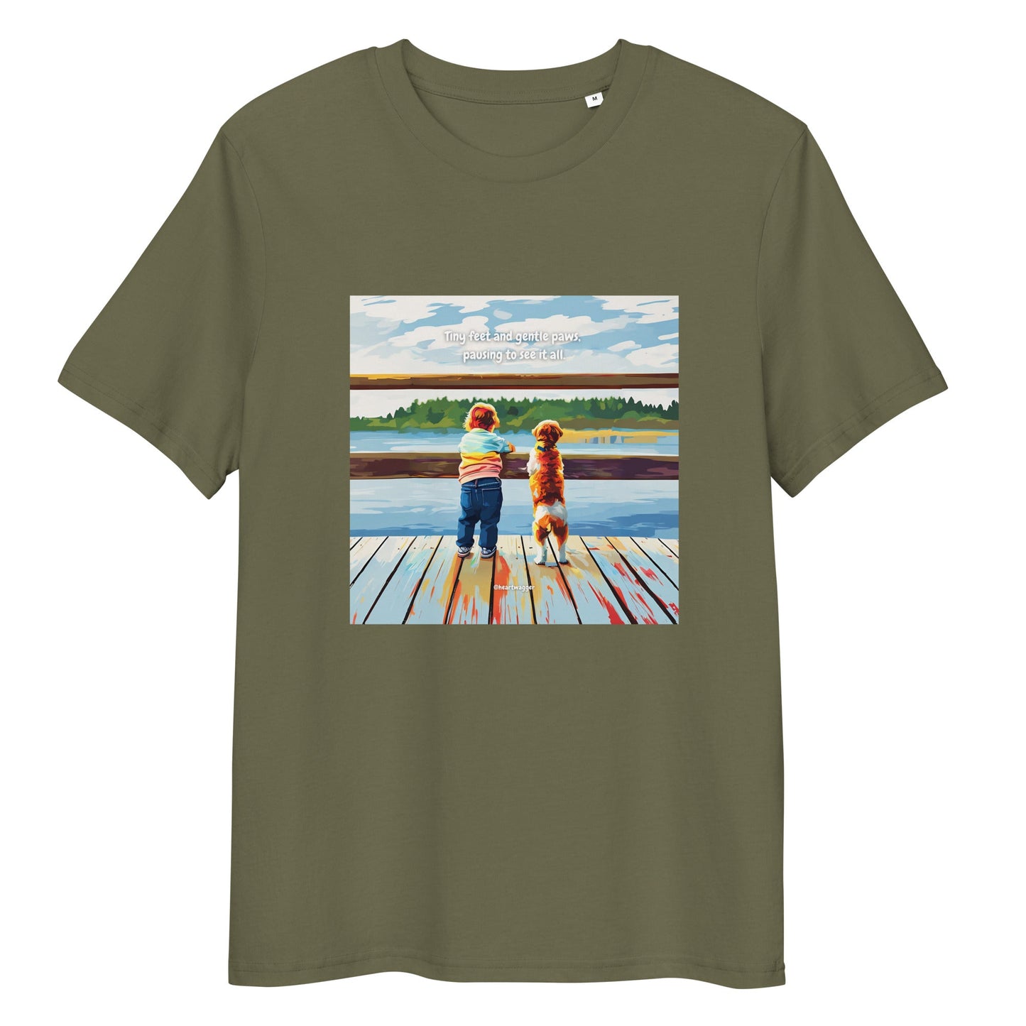 T-Shirt - Tiny feet and gentle paws, pausing to see it all