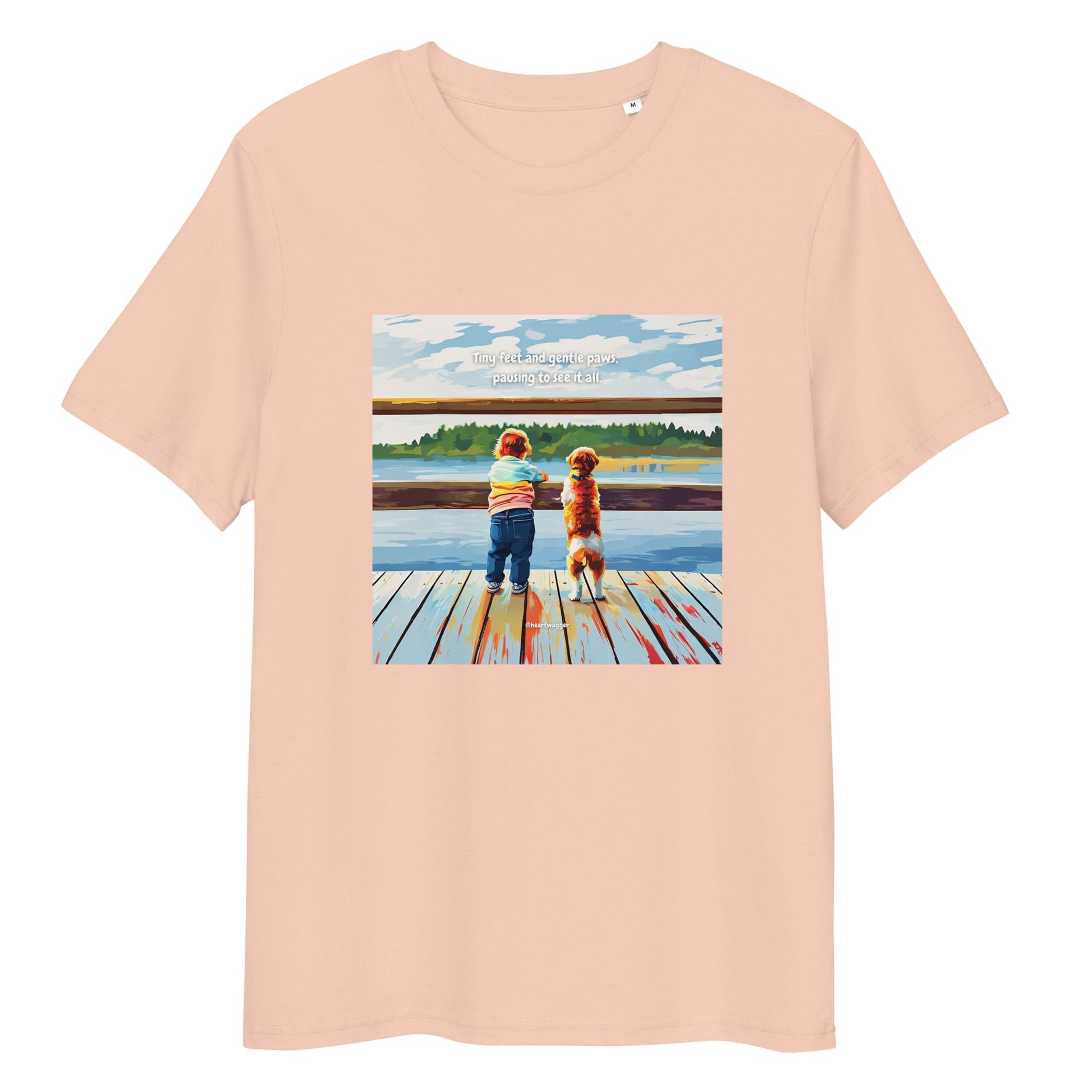 T-Shirt - Tiny feet and gentle paws, pausing to see it all