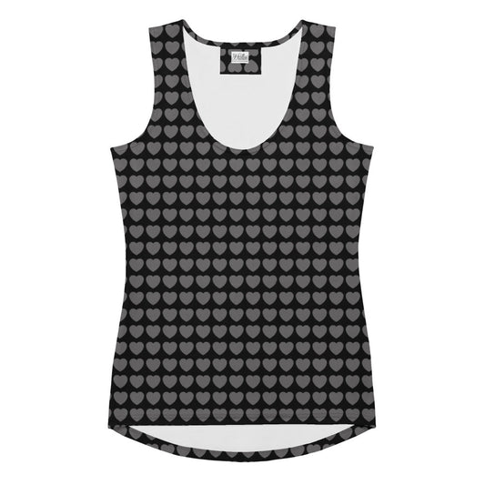 Tank Top - HERTTAHOUND HEARTS grey - SHALMIAK