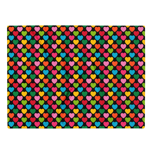 Blanket - ELLIE LOVE mix black - Bold Heart Print