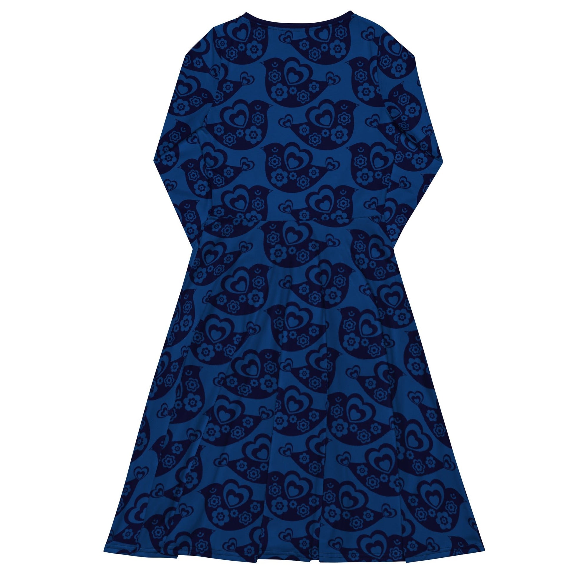 TWEET LOVE dark blue - Midi Dress With Pockets - SHALMIAK