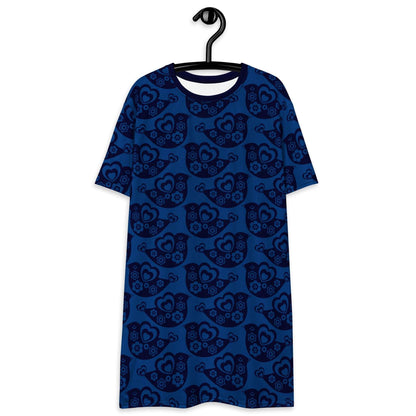 T-Shirt Dress - TWEET LOVE dark blue