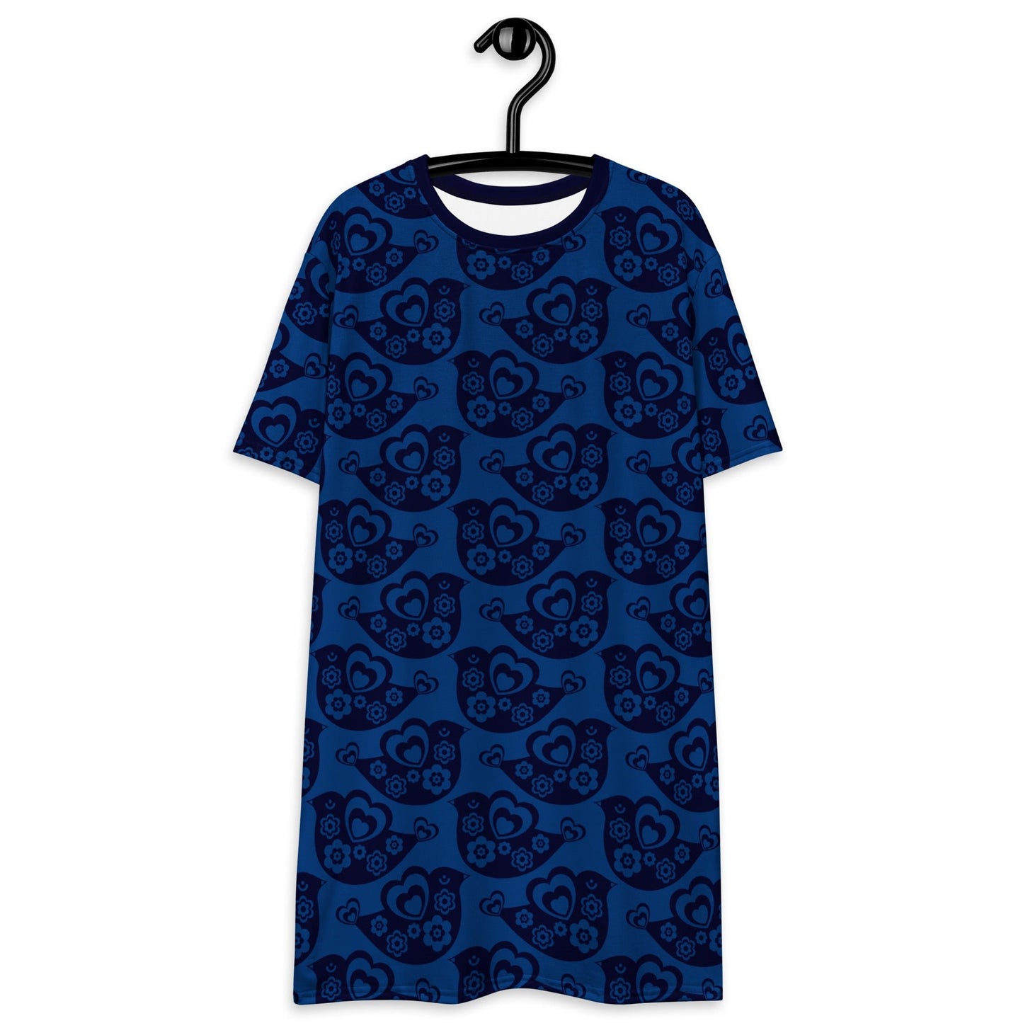 TWEET LOVE dark blue - T-Shirt Dress - SHALMIAK