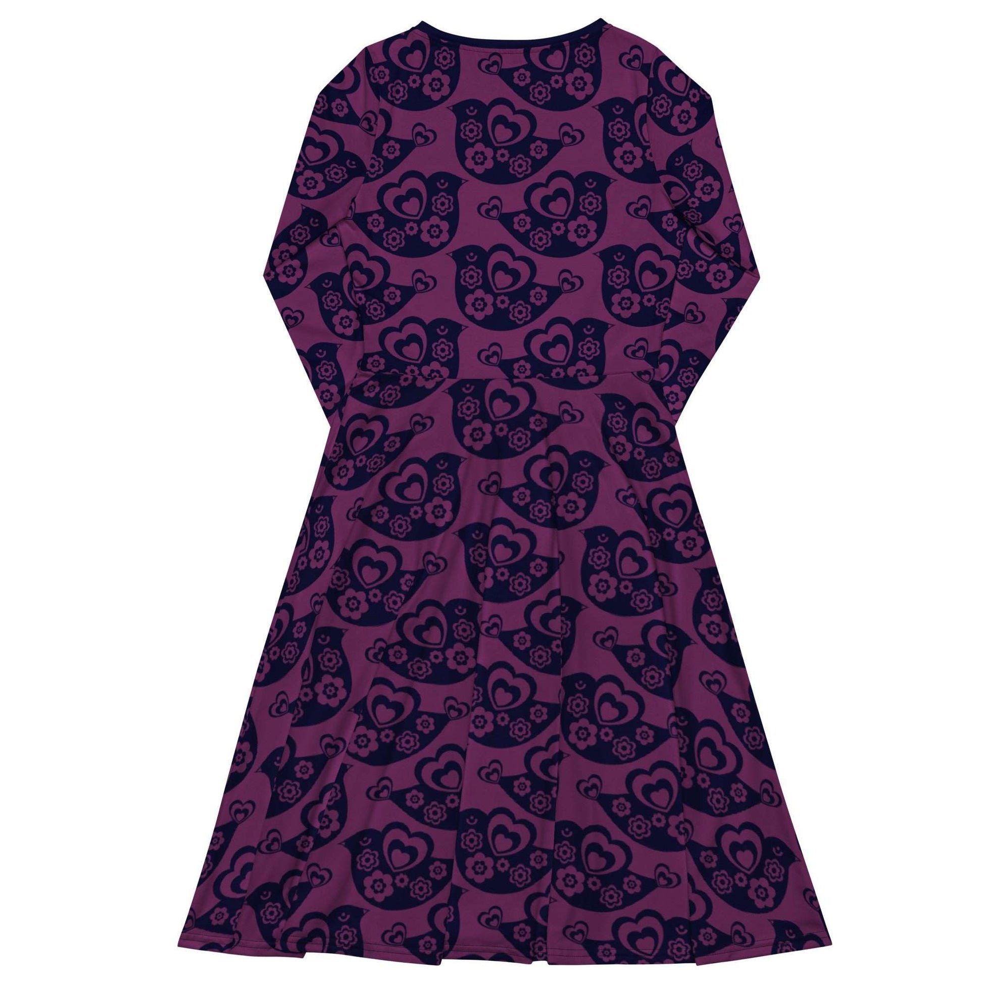 Midi Dress - TWEET LOVE plum