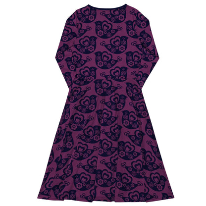 Midi Dress - TWEET LOVE plum