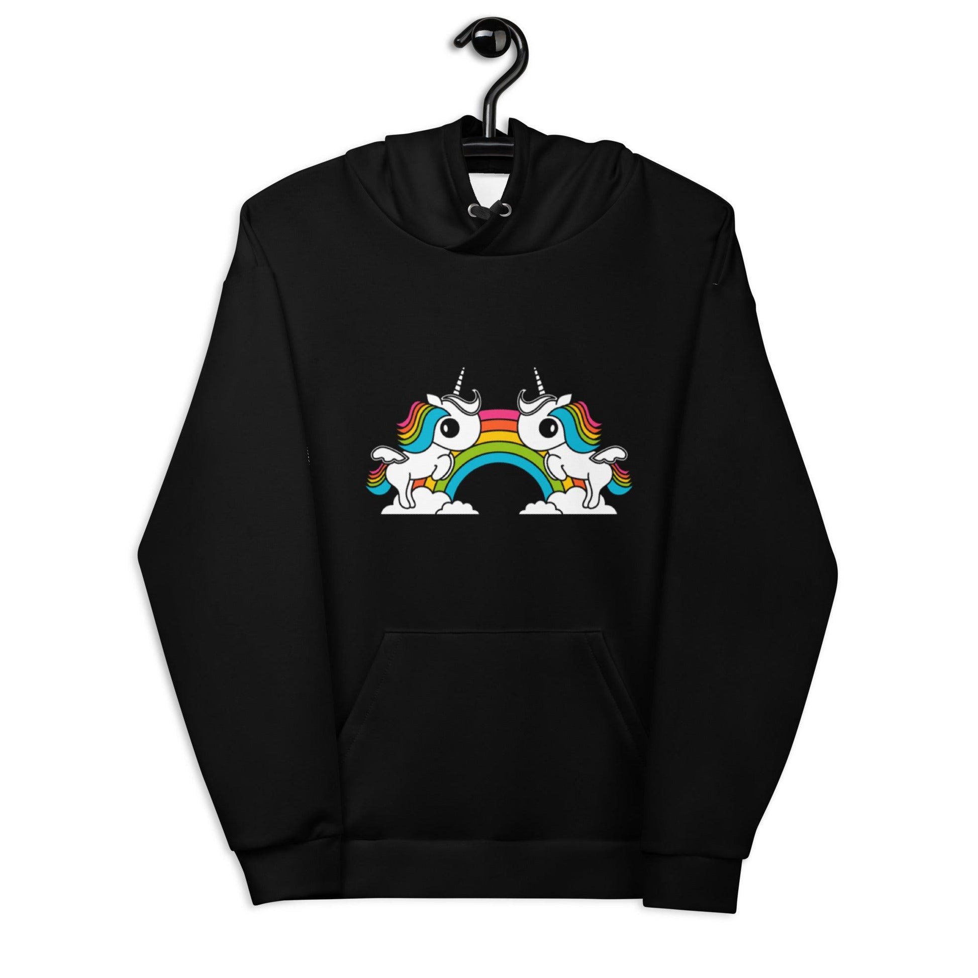 UNIQUE black (just unicorns) - Hoodie - SHALMIAK