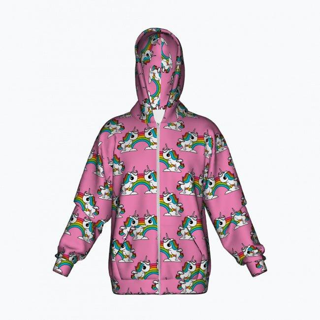 UNIQUE pink - Cotton Zipper Hoodie - SHALMIAK