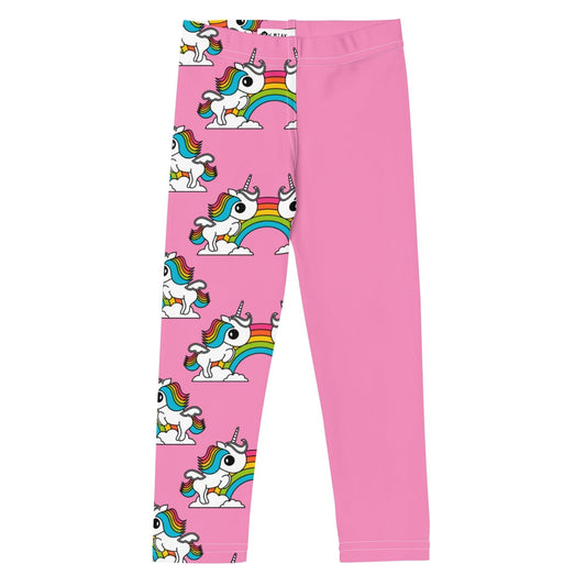 UNIQUE pink - Kids' Leggings with unicorns and rainbows - SHALMIAK