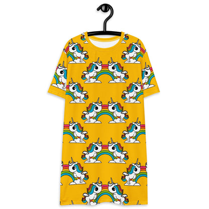 UNIQUE yellow - T-Shirt Dress - SHALMIAK