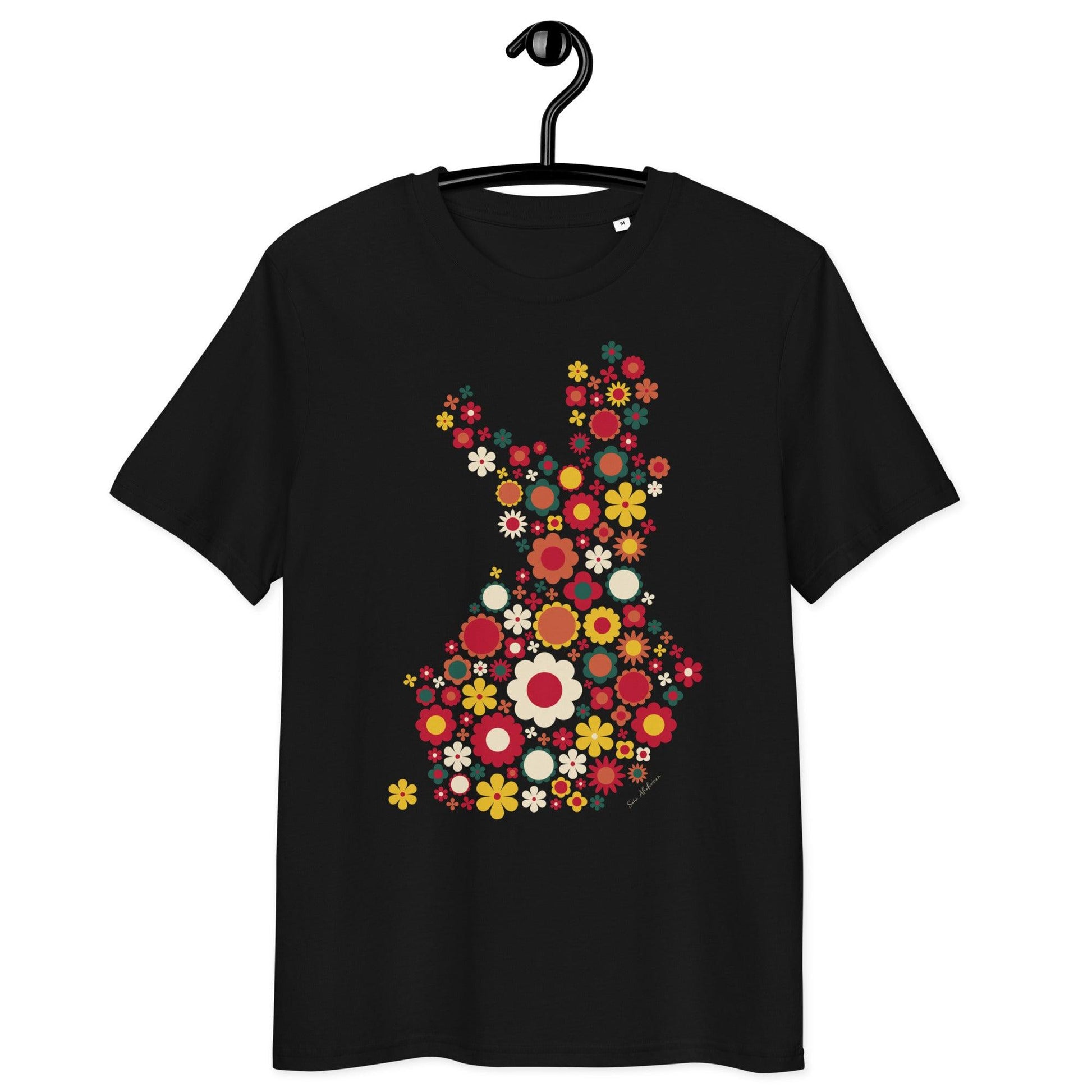 Unisex Organic Cotton T-shirt - FIN BLOOM POP retro - SHALMIAK