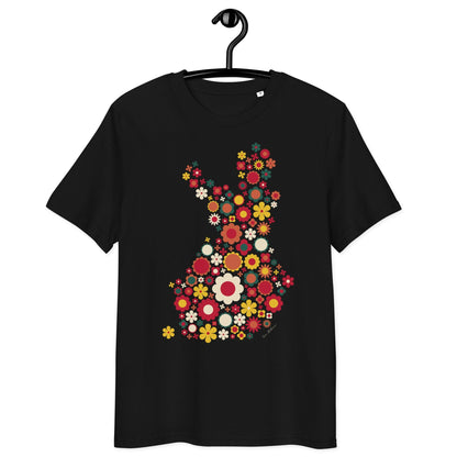 Unisex Organic Cotton T-shirt - FIN BLOOM POP retro - SHALMIAK