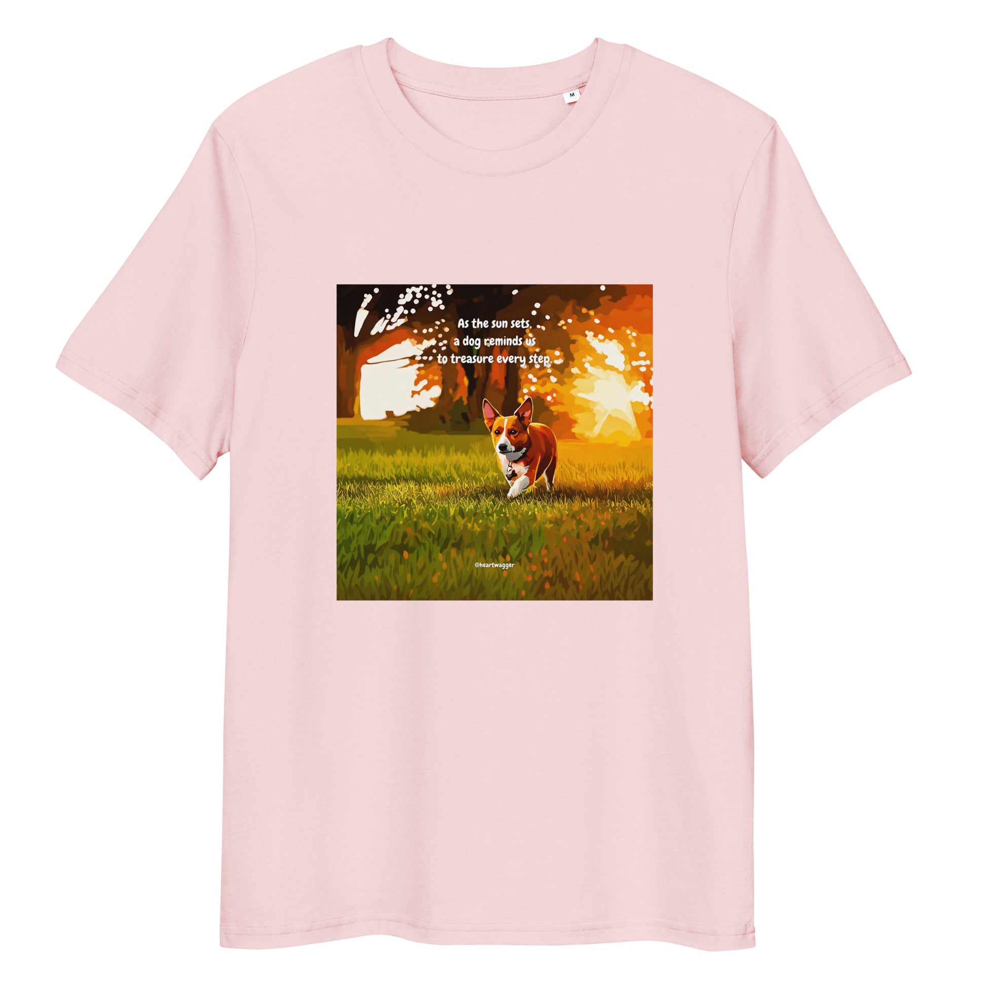 T-Shirt - As the sun sets, a dog reminds us to treasure every step