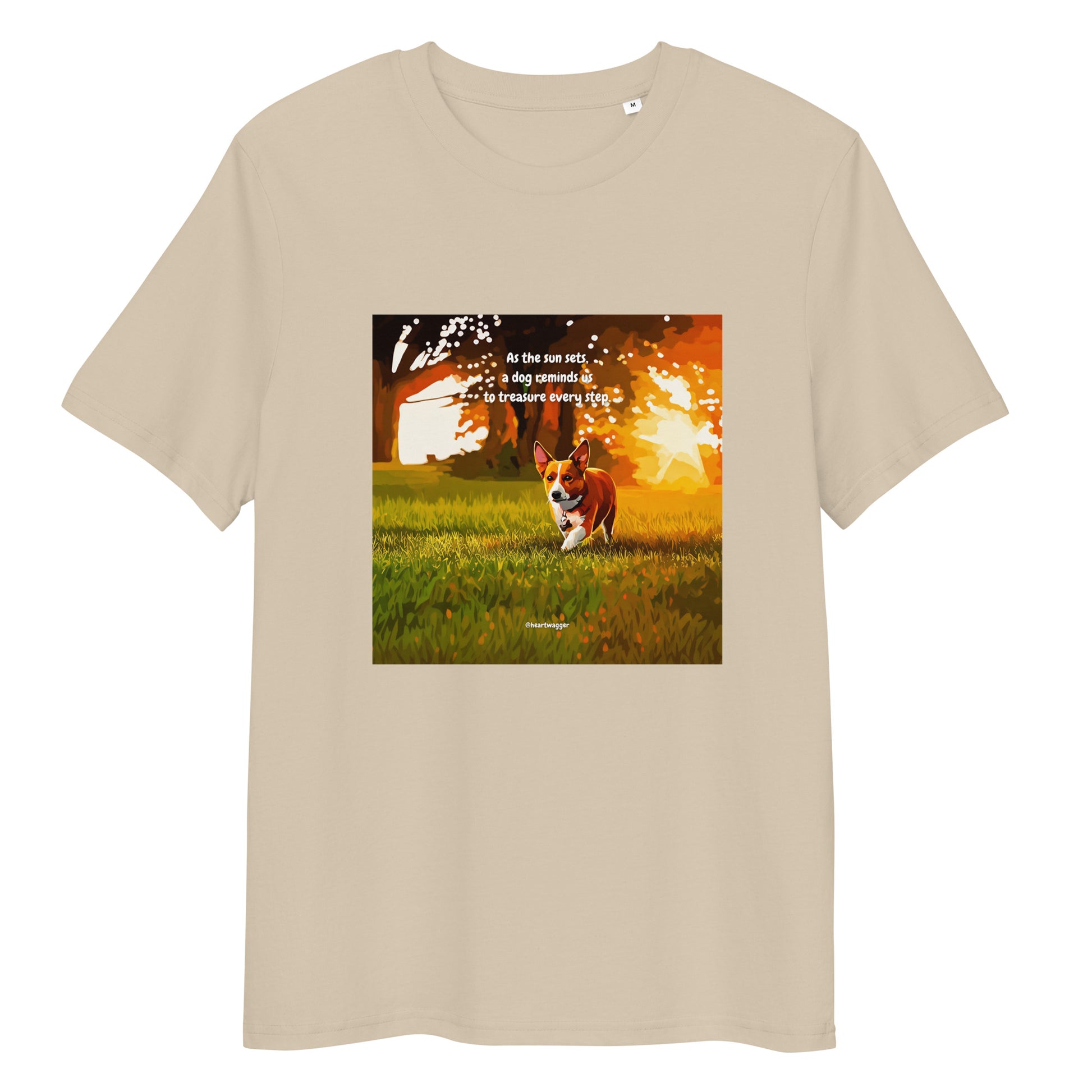 T-Shirt - As the sun sets, a dog reminds us to treasure every step