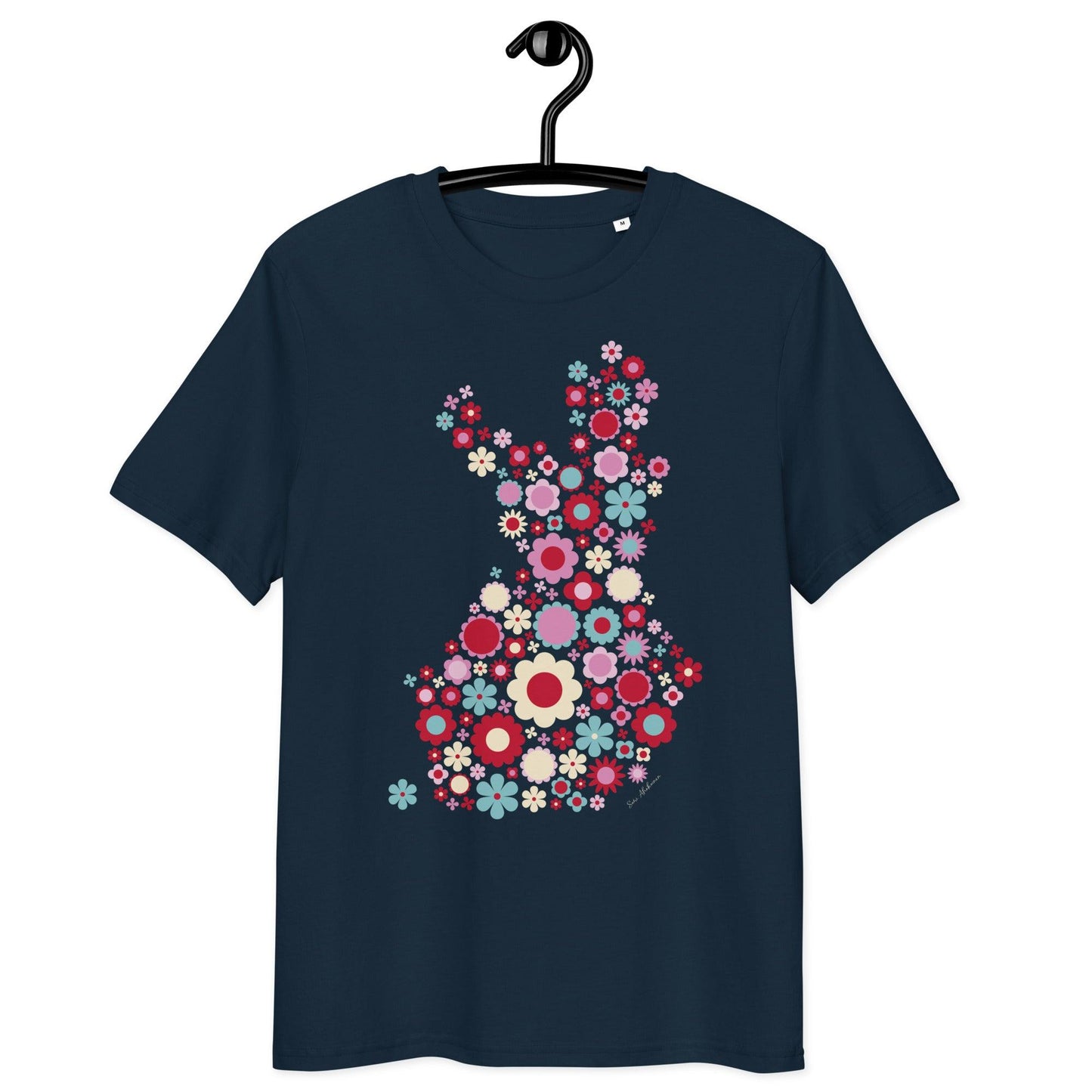 Unisex Organic Cotton T-shirt - FIN BLOOM POP red - SHALMIAK