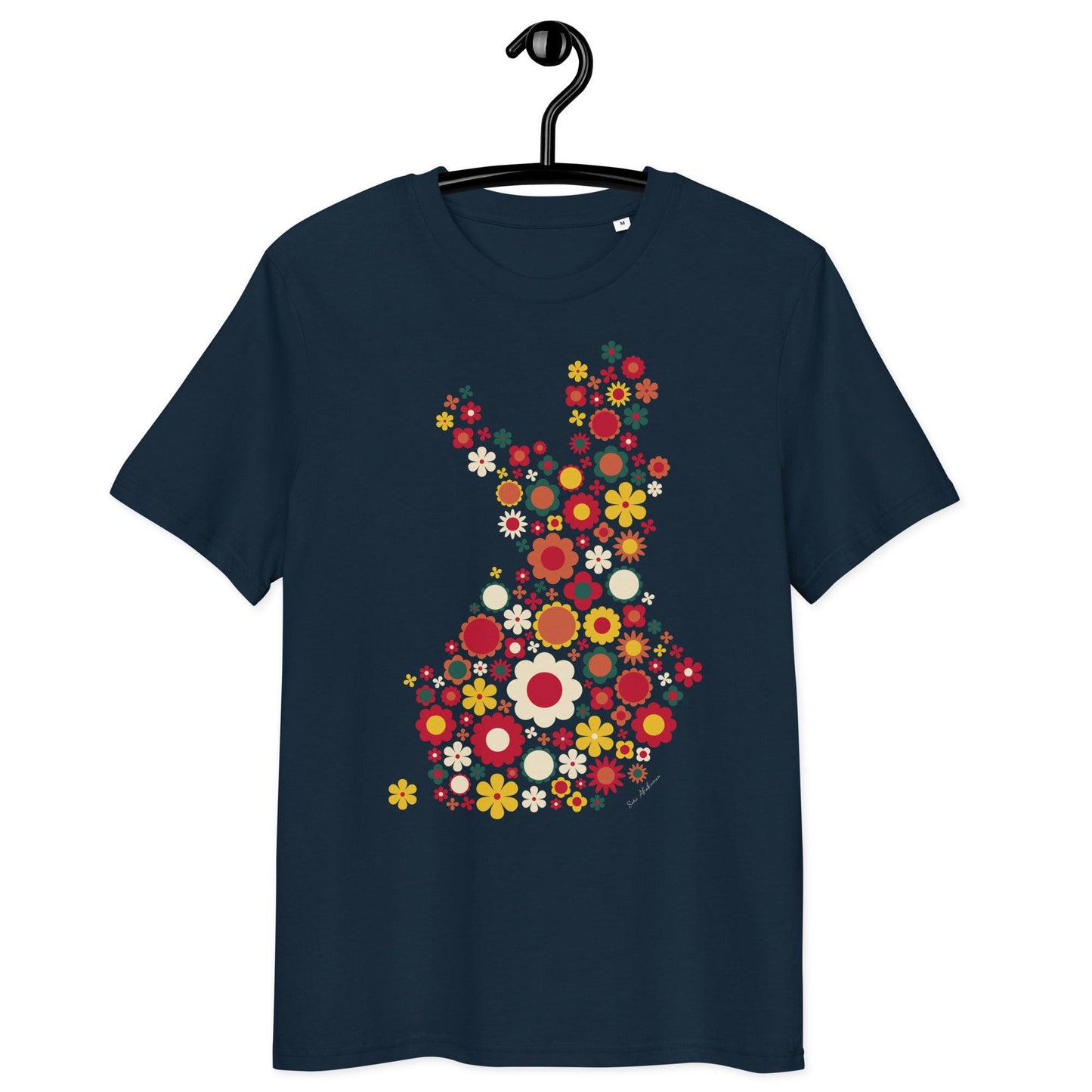 Unisex Organic Cotton T-shirt - FIN BLOOM POP retro - SHALMIAK