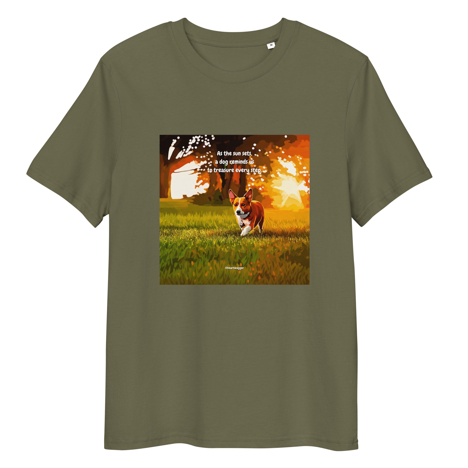 T-Shirt - As the sun sets, a dog reminds us to treasure every step