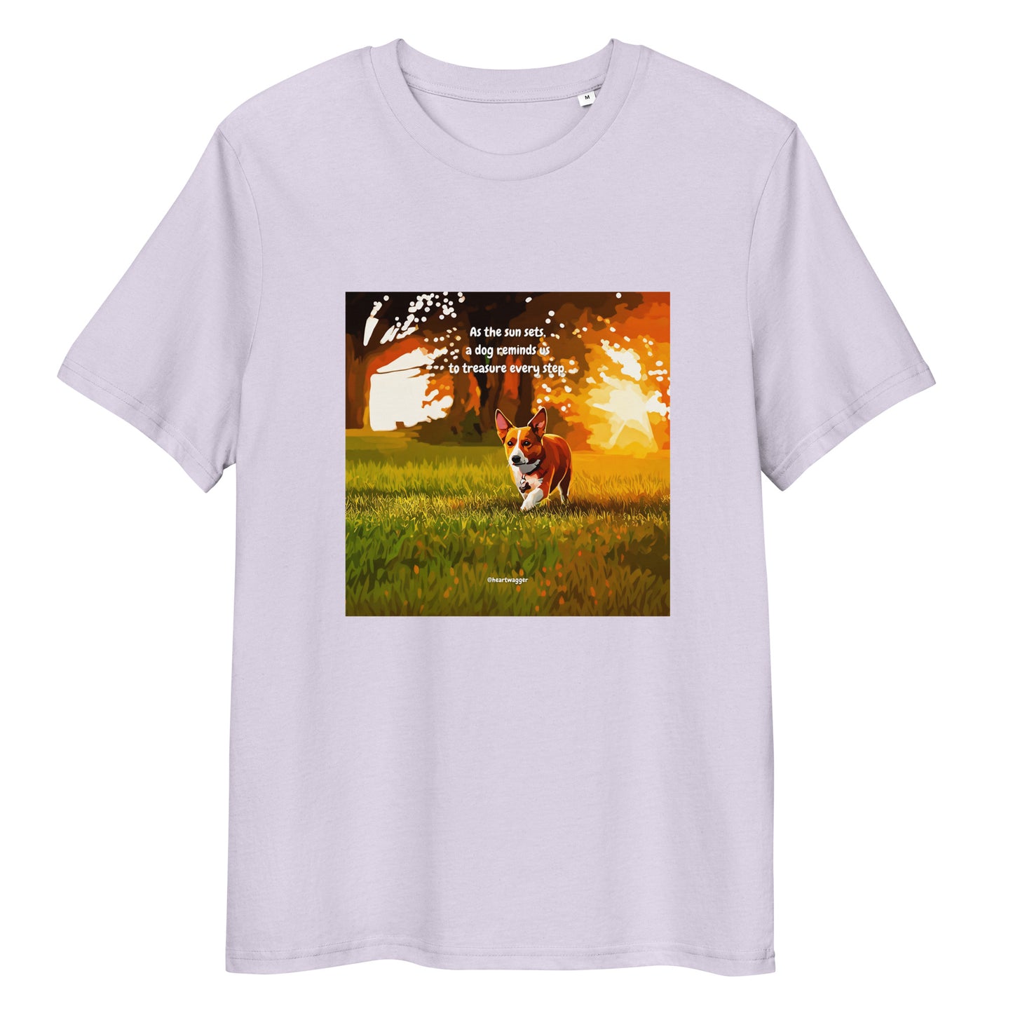T-Shirt - As the sun sets, a dog reminds us to treasure every step