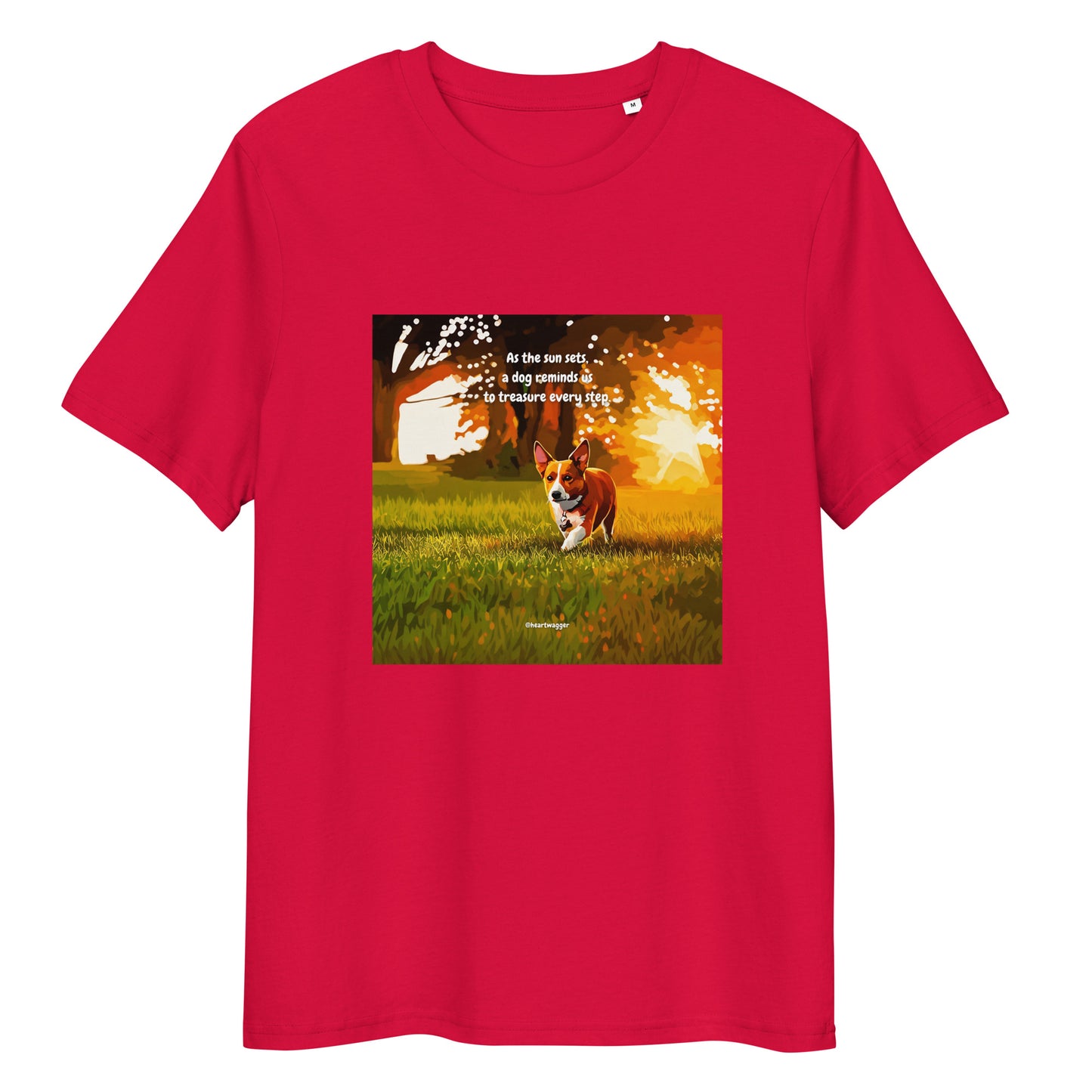 T-Shirt - As the sun sets, a dog reminds us to treasure every step