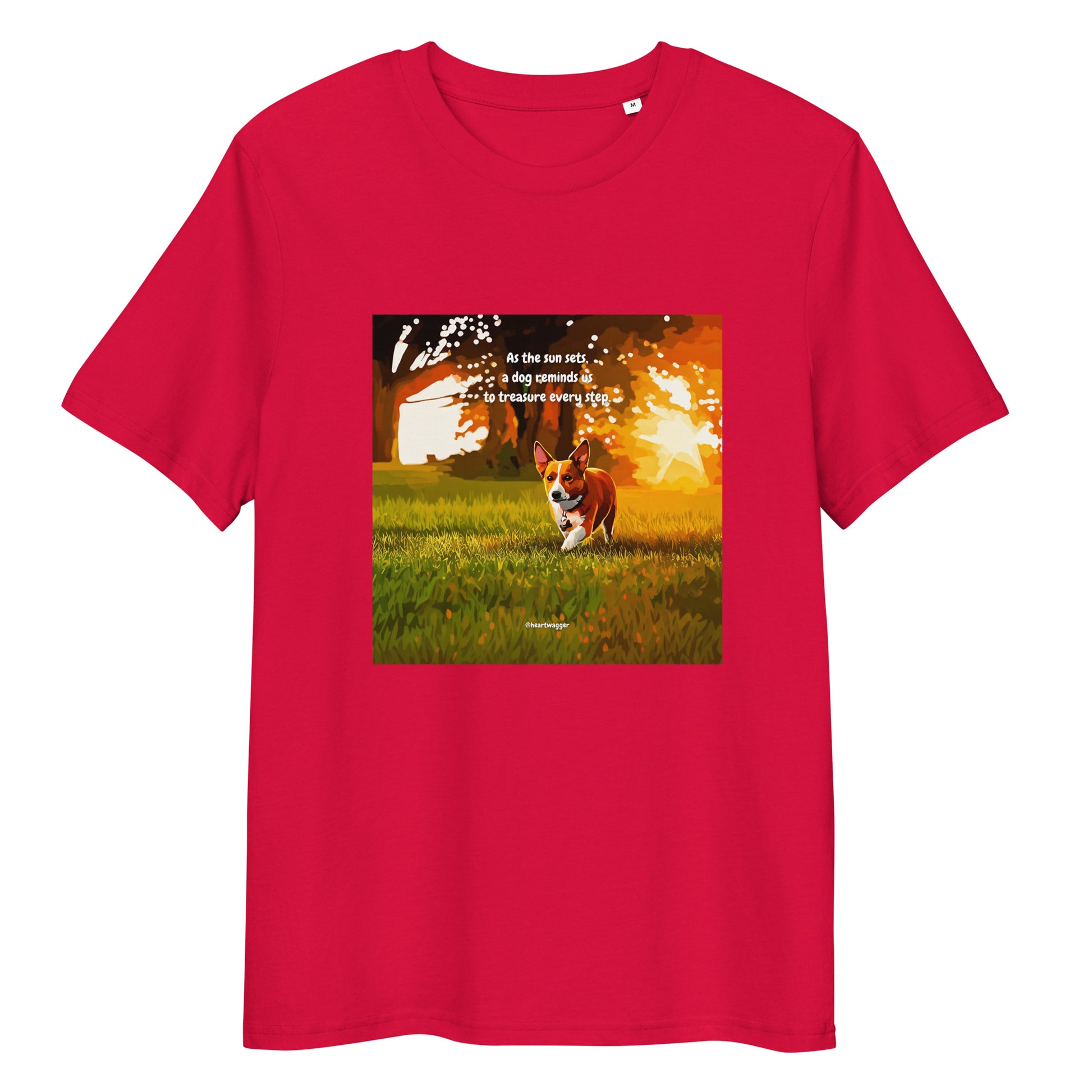 T-Shirt - As the sun sets, a dog reminds us to treasure every step