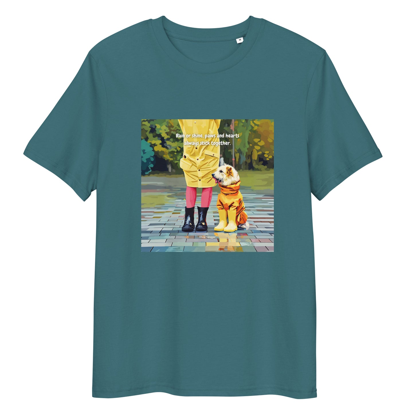 T-Shirt - Rain or shine, paws and hearts always stick together