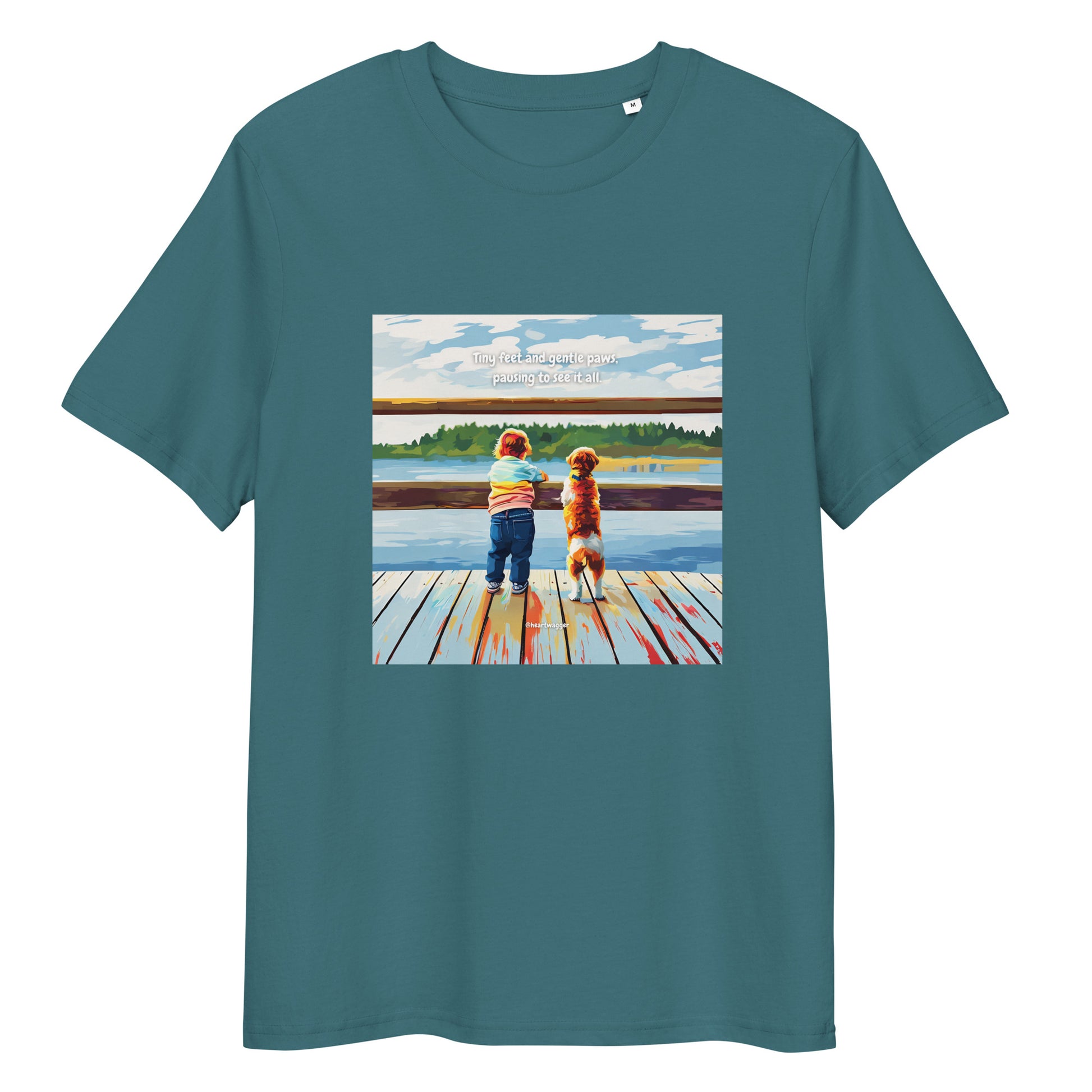 T-Shirt - Tiny feet and gentle paws, pausing to see it all
