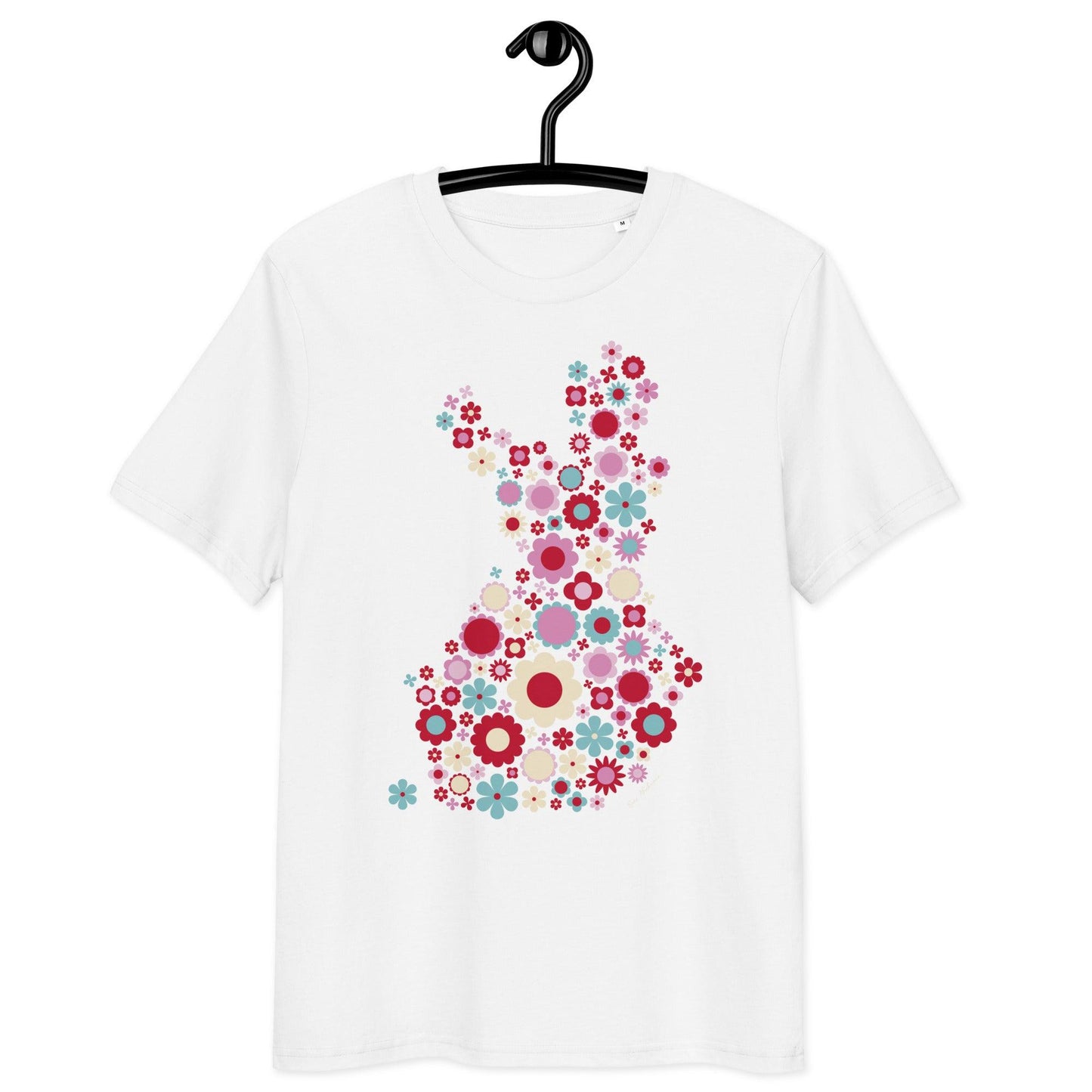 Unisex Organic Cotton T-shirt - FIN BLOOM POP red - SHALMIAK