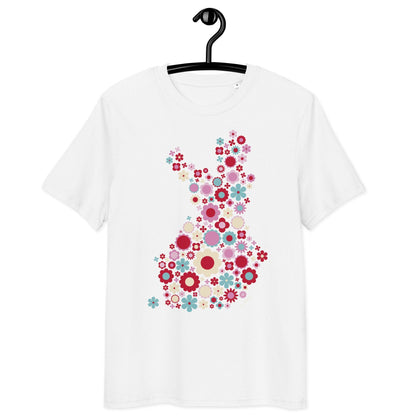 Unisex Organic Cotton T-shirt - FIN BLOOM POP red - SHALMIAK