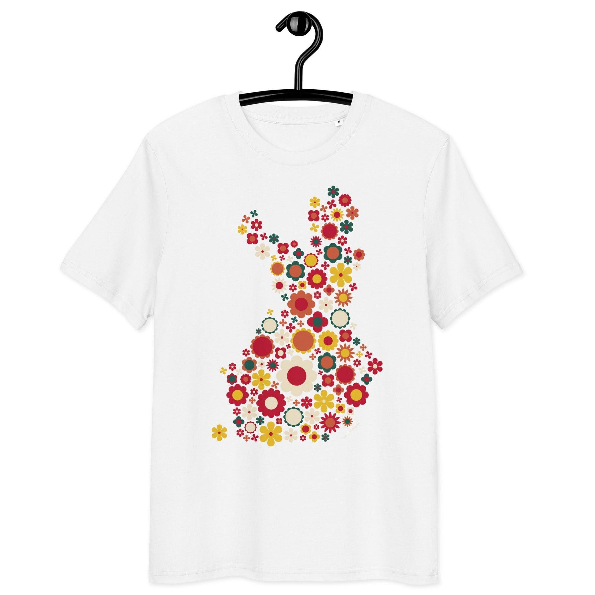 Unisex Organic Cotton T-shirt - FIN BLOOM POP retro - SHALMIAK