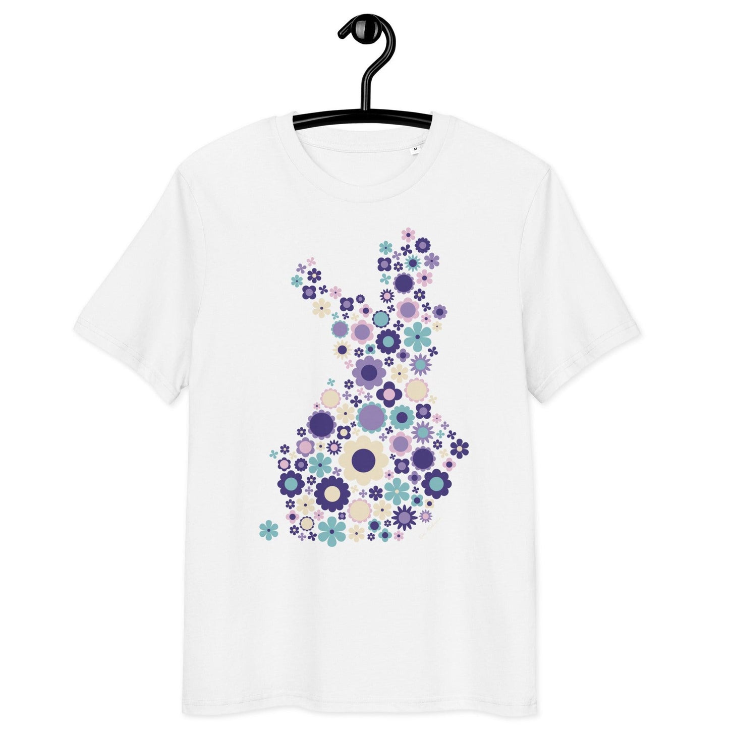 Unisex Organic Cotton T-shirt - FIN BLOOM POP purple - SHALMIAK