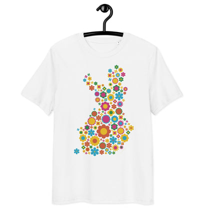 Unisex Organic Cotton T-shirt - FIN BLOOM POP happy - SHALMIAK