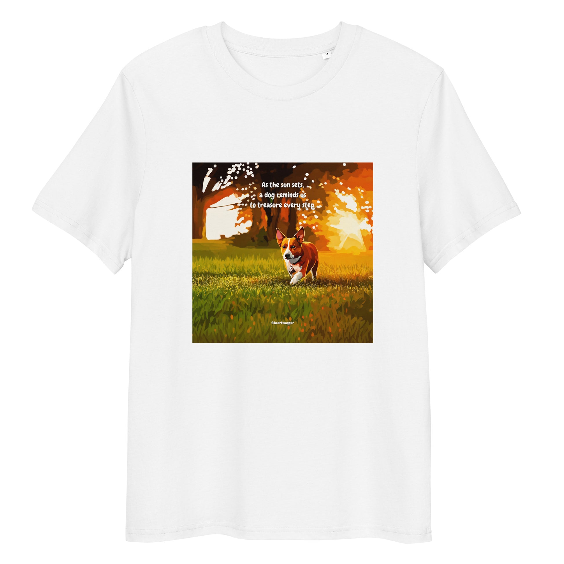 T-Shirt - As the sun sets, a dog reminds us to treasure every step