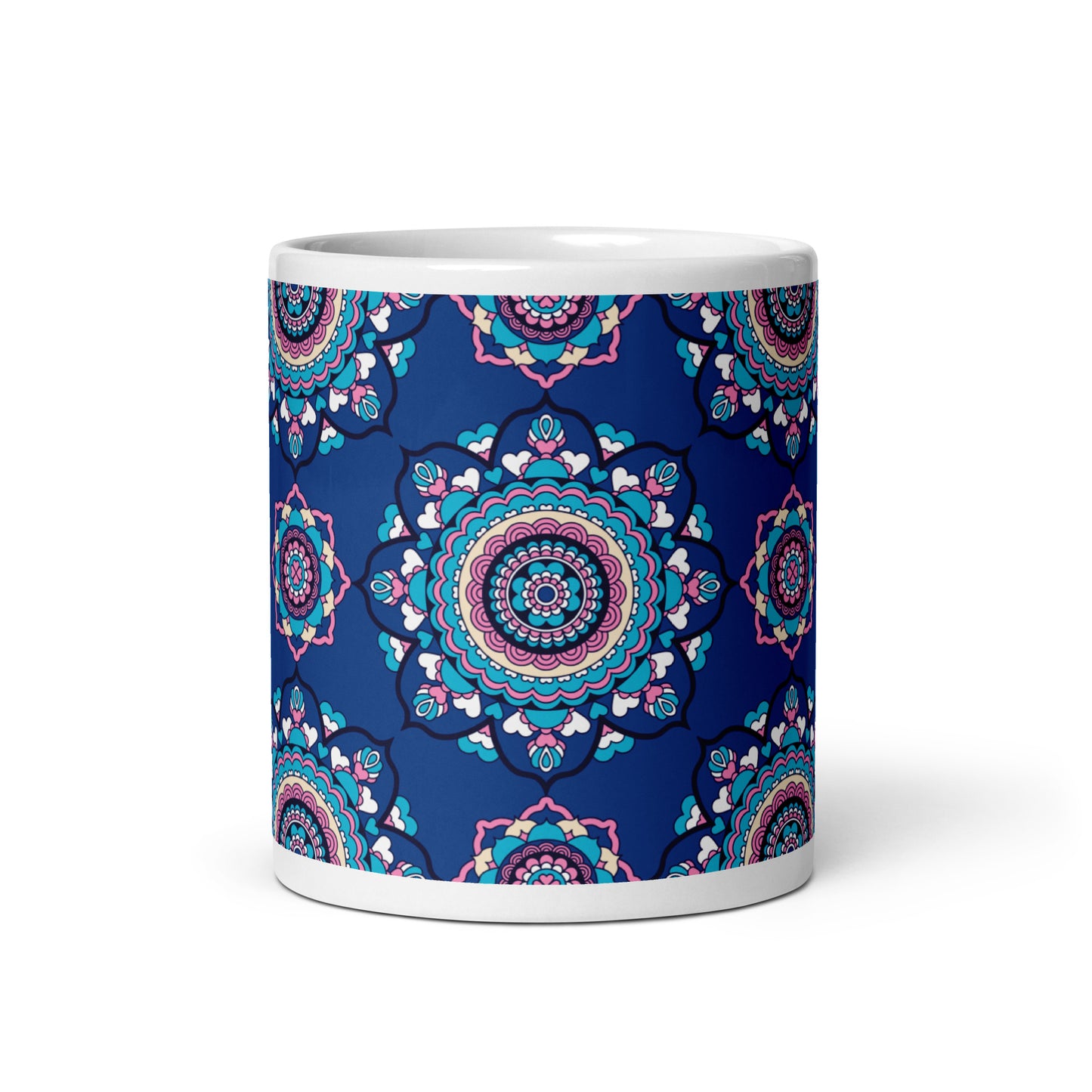 Mug - FOREVERMORE summer blue - Romantic flower and heart print