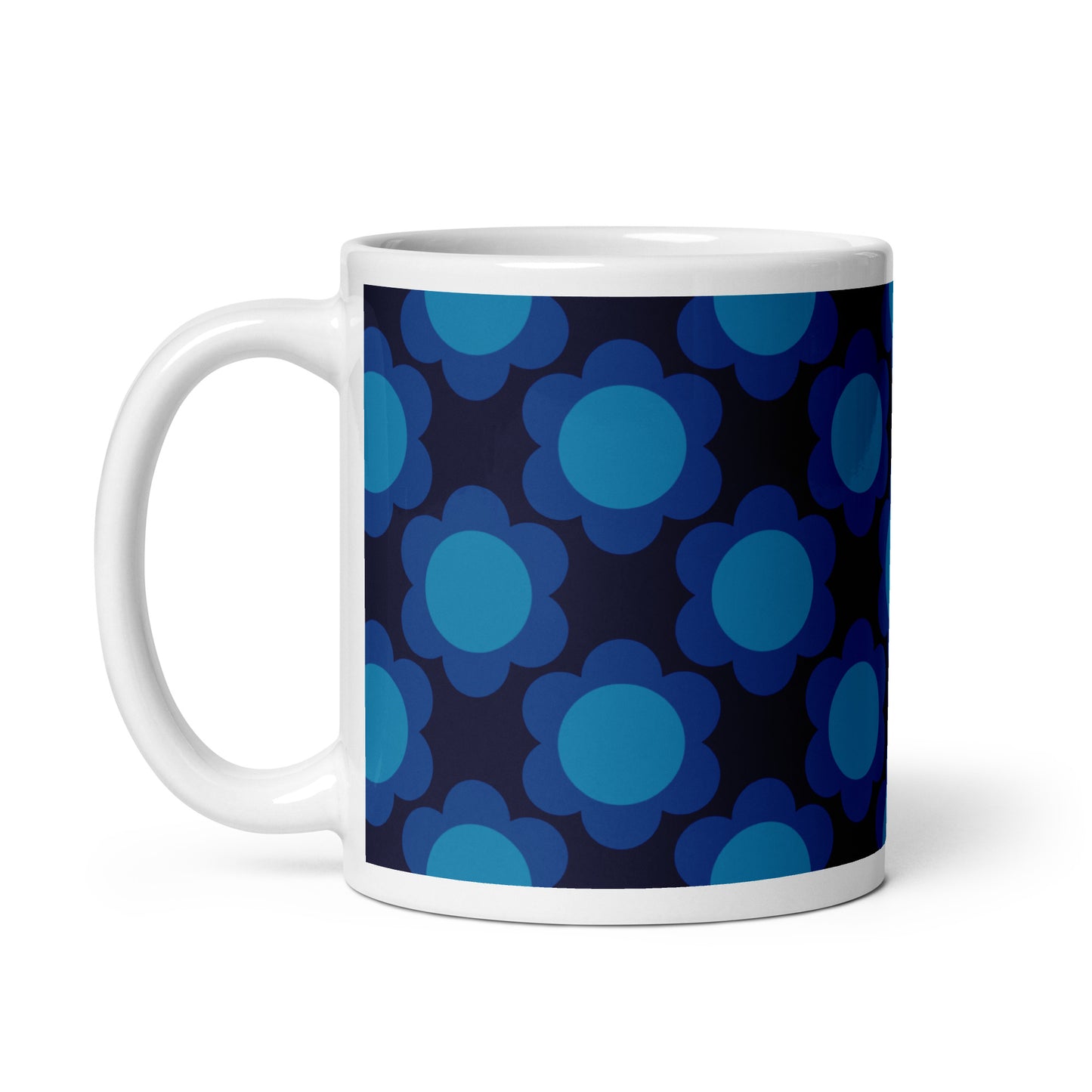 Mug - ELLIE dark blue - Classic floral print