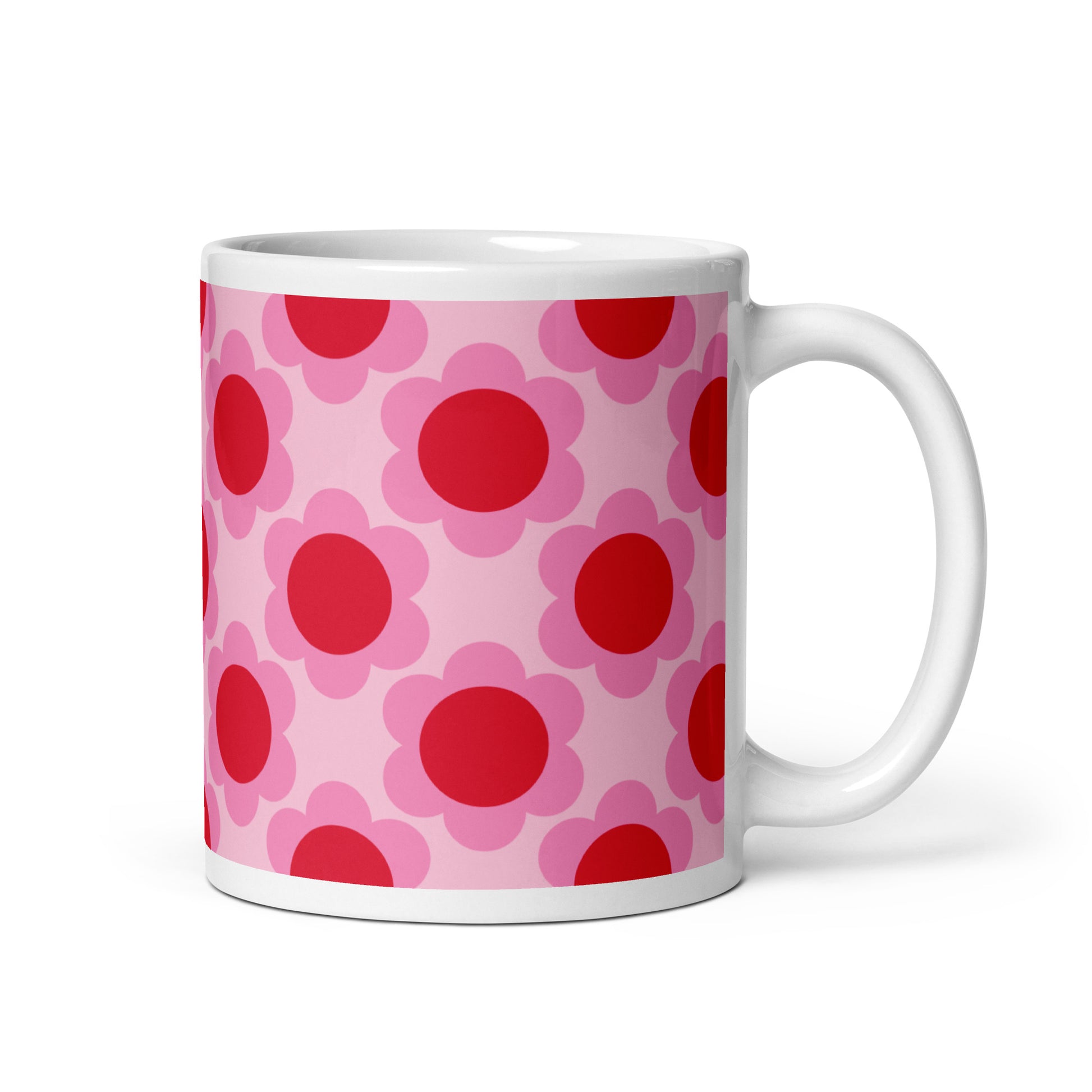Mug - ELLIE red - Classic floral print 11 oz