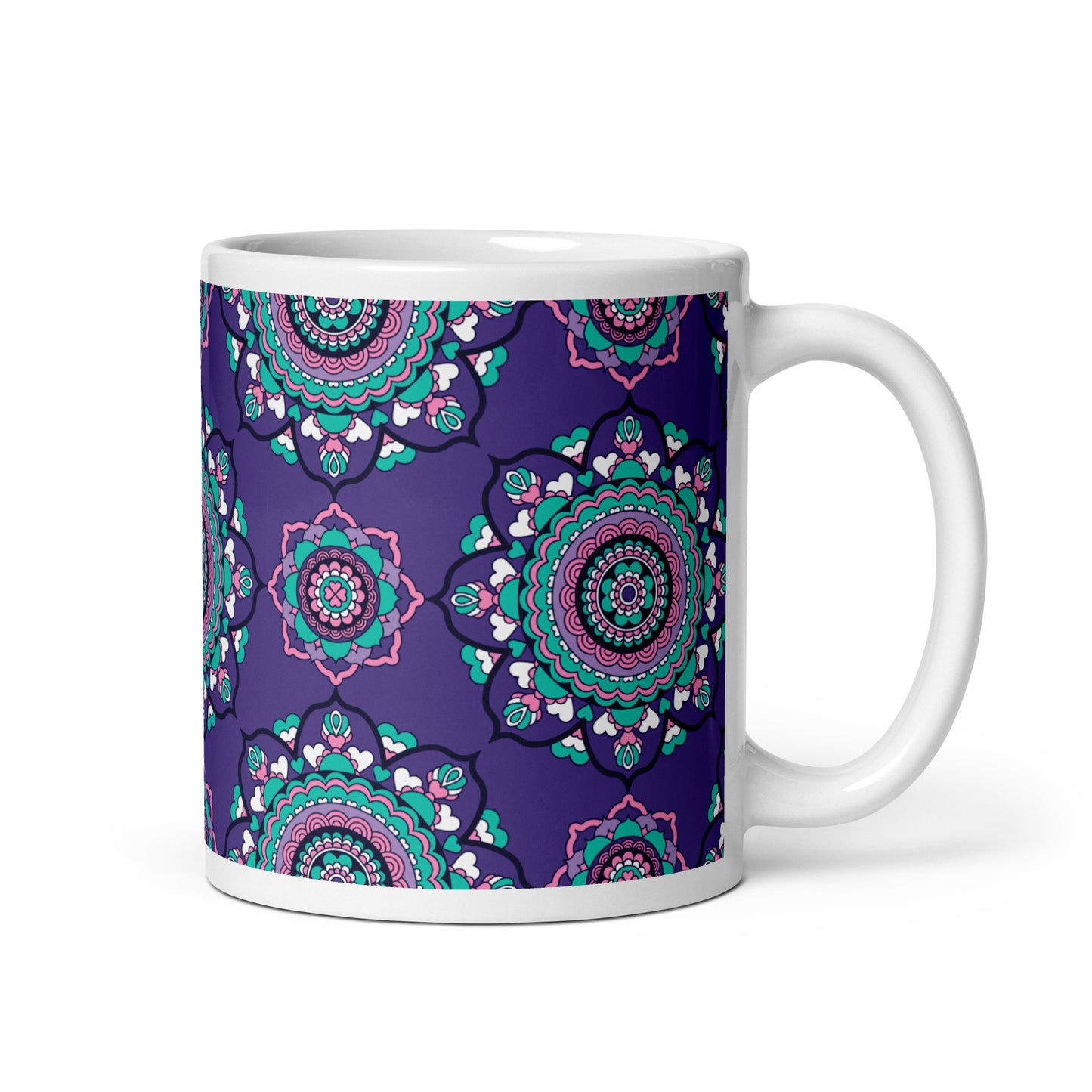 Mug - FOREVERMORE summer violet - Romantic flowers & hearts