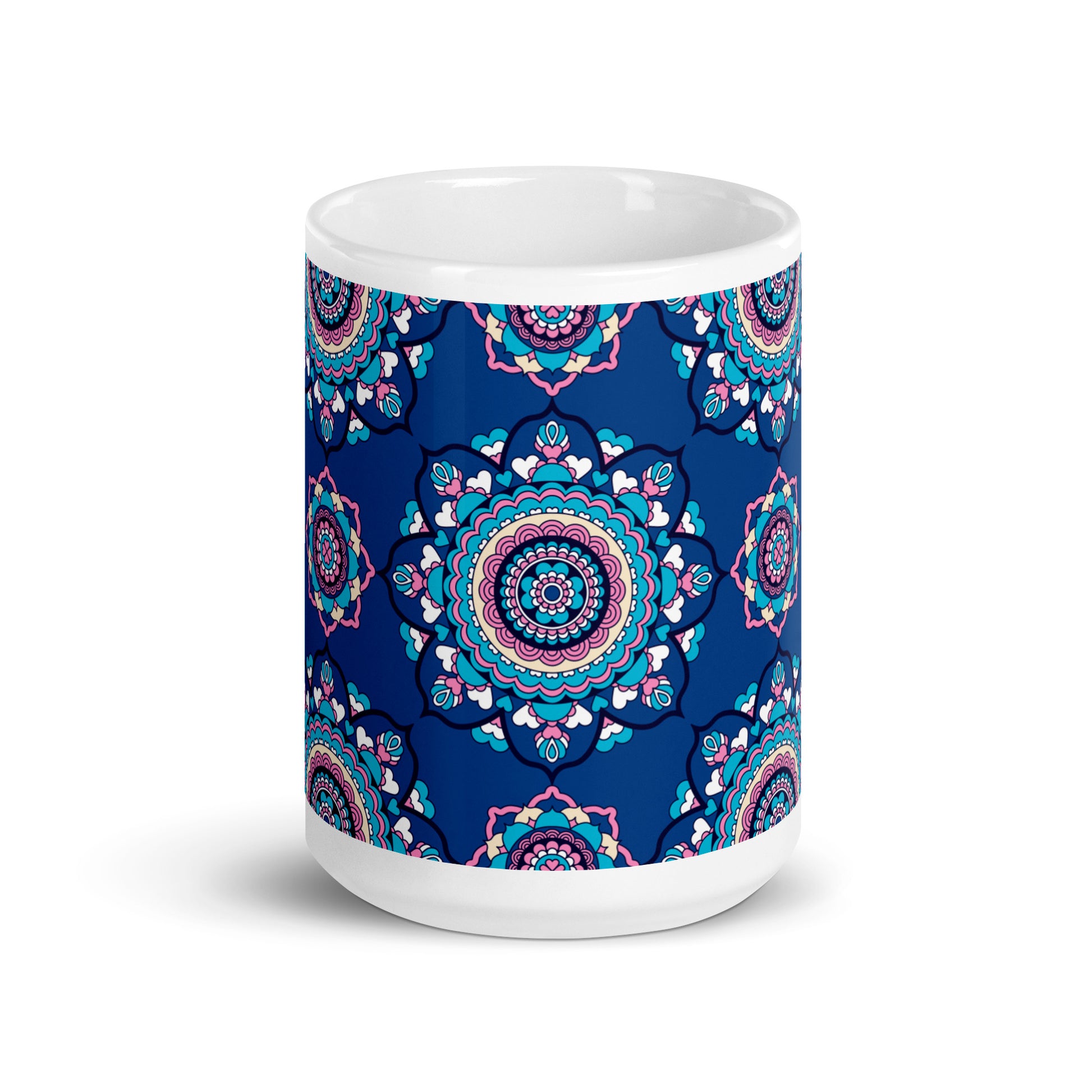 Mug - FOREVERMORE summer blue - Romantic flower and heart print