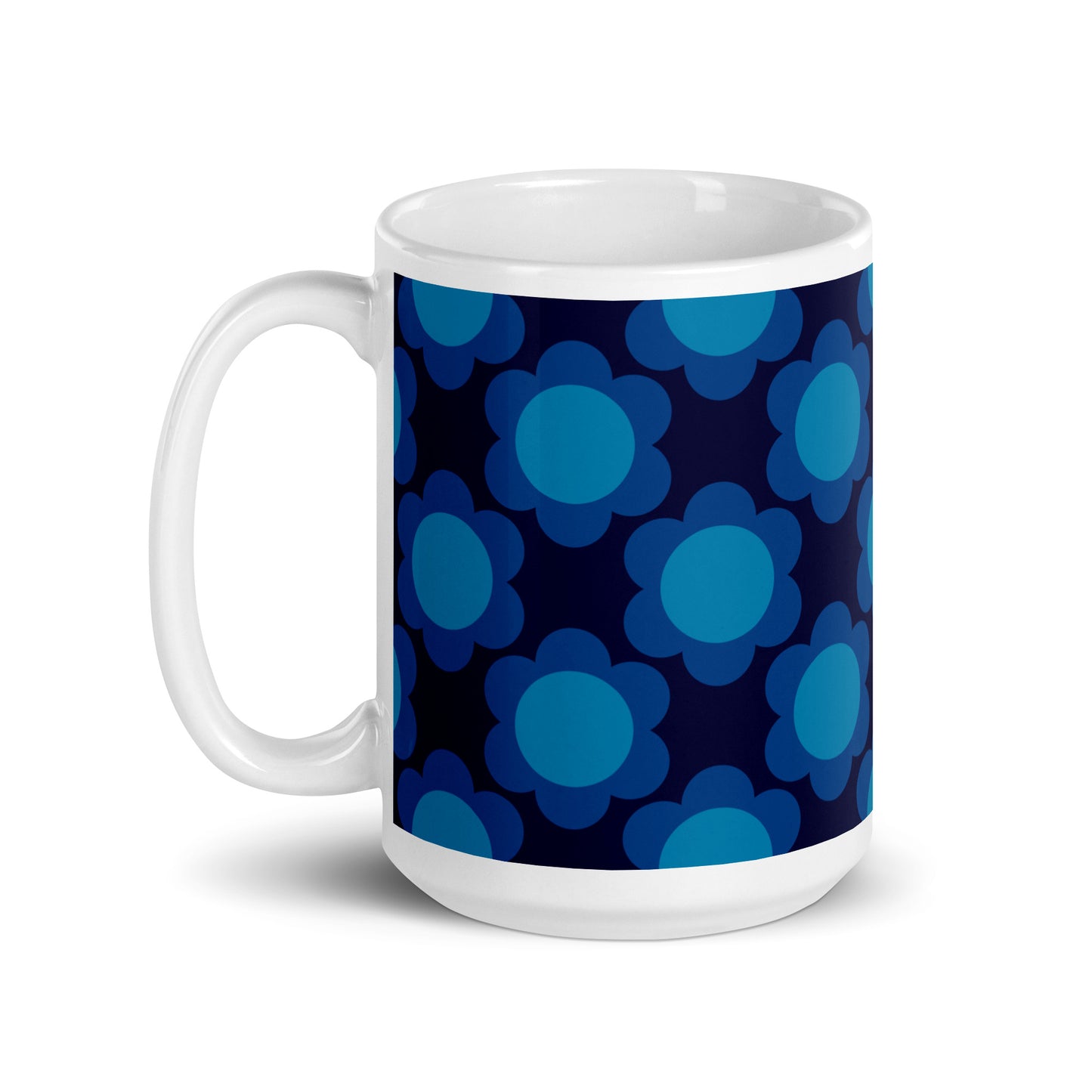 Mug - ELLIE dark blue - Classic floral print