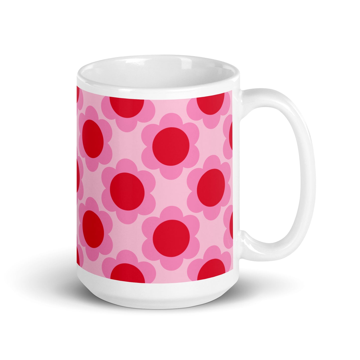 Mug - ELLIE red - Classic floral print 15 oz