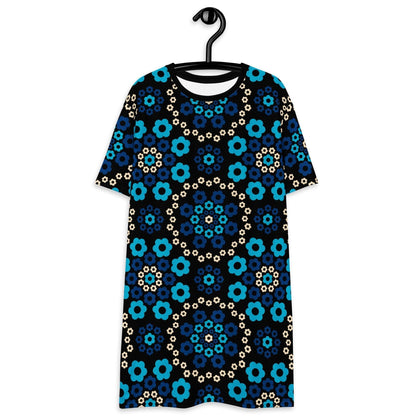 YESTERDAY blue - T-Shirt Dress - SHALMIAK