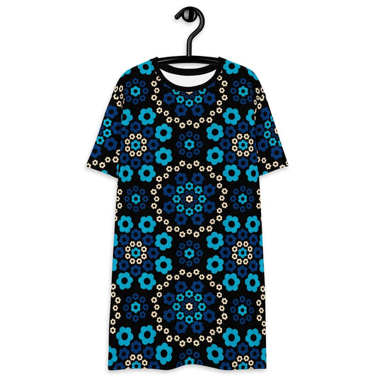 YESTERDAY blue - T-Shirt Dress - SHALMIAK